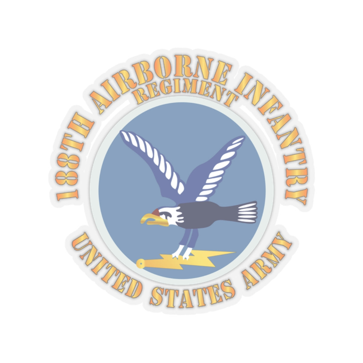 Kiss-Cut Stickers - Army  - 188th Airborne Infantry Regiment - SSI X 300