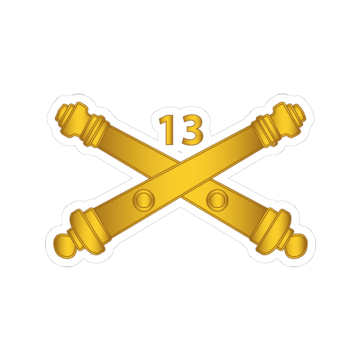 Kiss-Cut Stickers - Army - 13th Field Artillery Regiment - Arty Br wo Txt