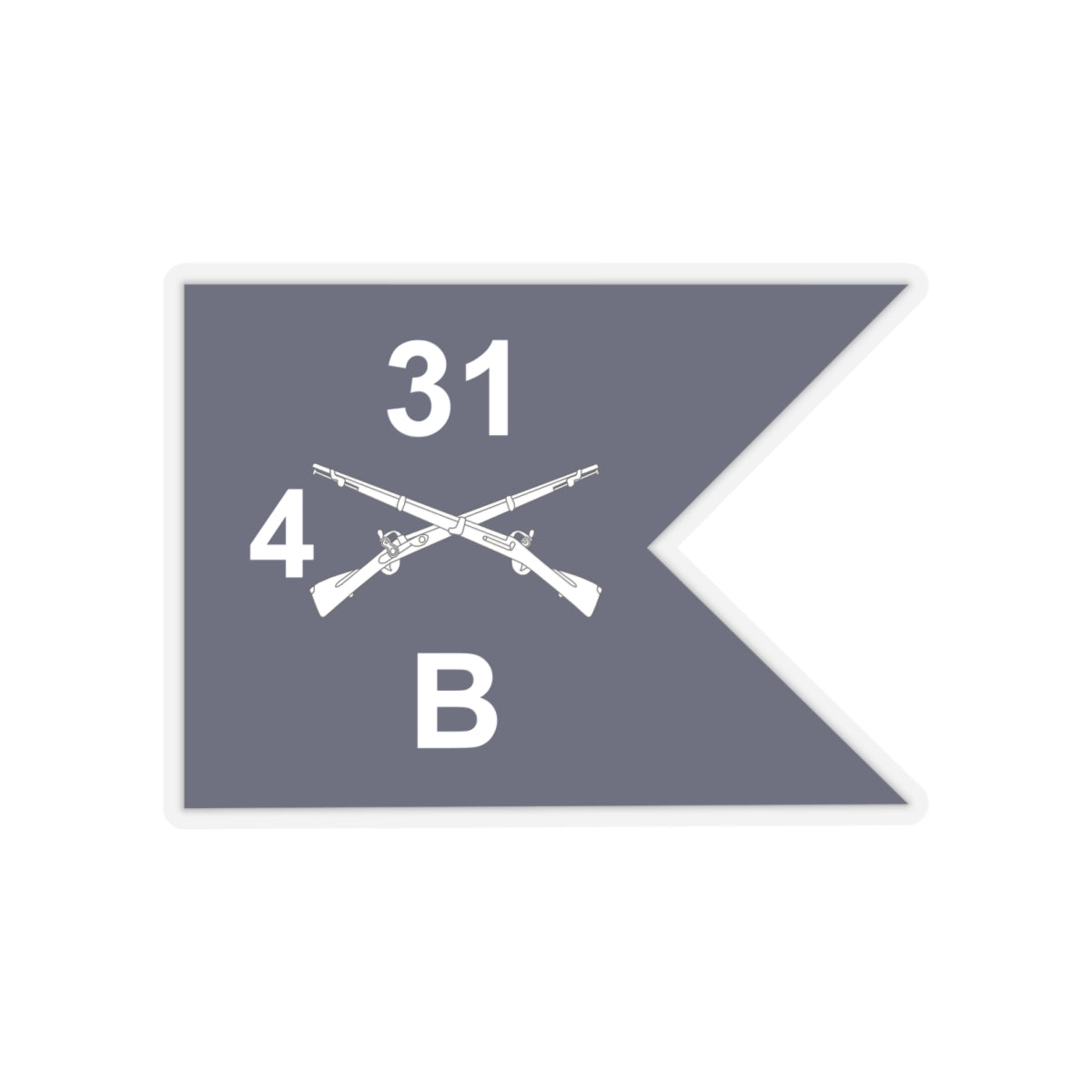 Kiss-Cut Stickers - Army - Bravo Company, 4th Battalion, 31st Infantry Regiment - Guidon X 300