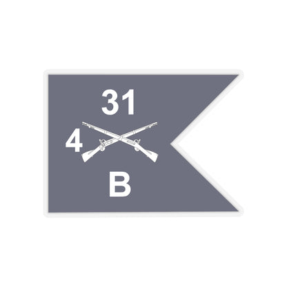 Kiss-Cut Stickers - Army - Bravo Company, 4th Battalion, 31st Infantry Regiment - Guidon X 300