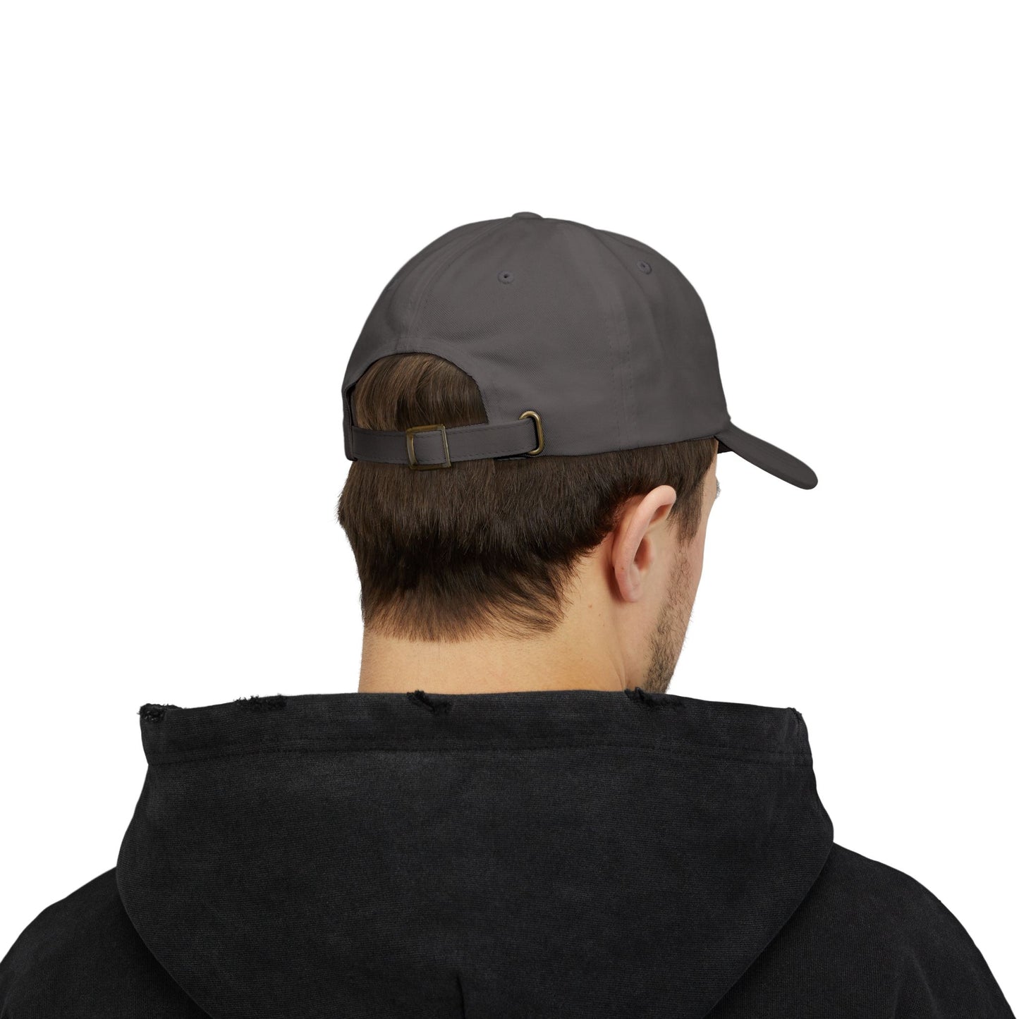 Hat - Classic Dad Cap American Flag with Police Blue Stripe and Badge