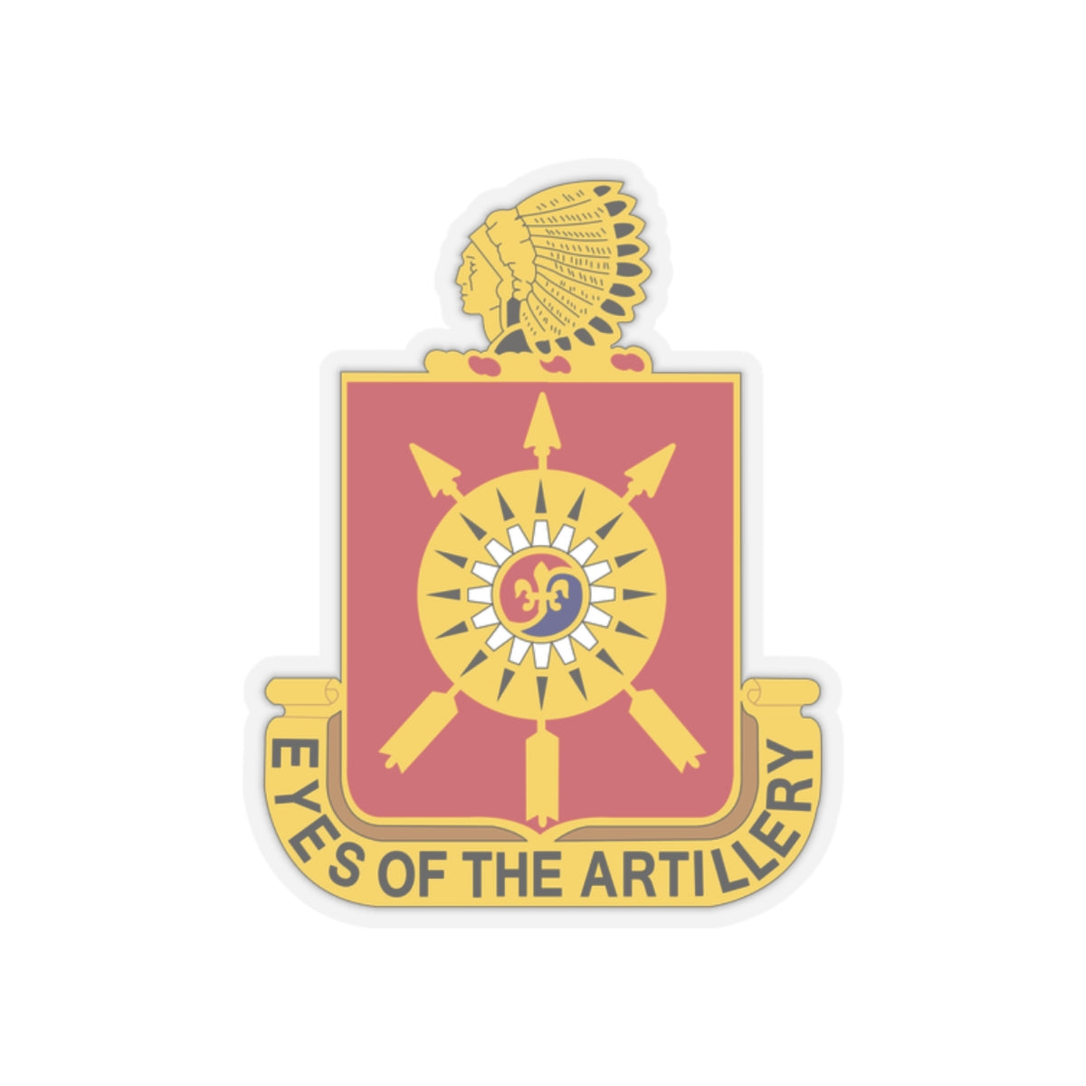 Kiss-Cut Stickers - Army - 171st Field Artillery Regiment - DUI wo Txt X 300