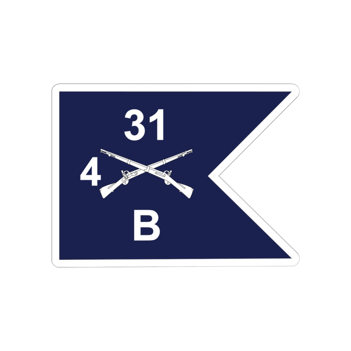 Kiss-Cut Stickers - Army - Bravo Company, 4th Battalion, 31st Infantry Regiment - Guidon X 300