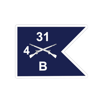 Kiss-Cut Stickers - Army - Bravo Company, 4th Battalion, 31st Infantry Regiment - Guidon X 300