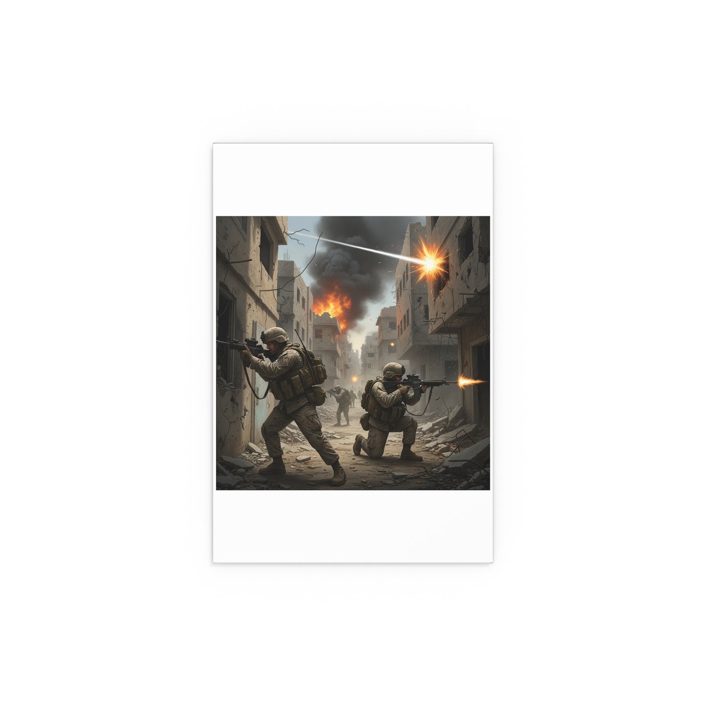 Indoor and Outdoor Silk Posters - Marines in  the 2nd Battle of Fallujah