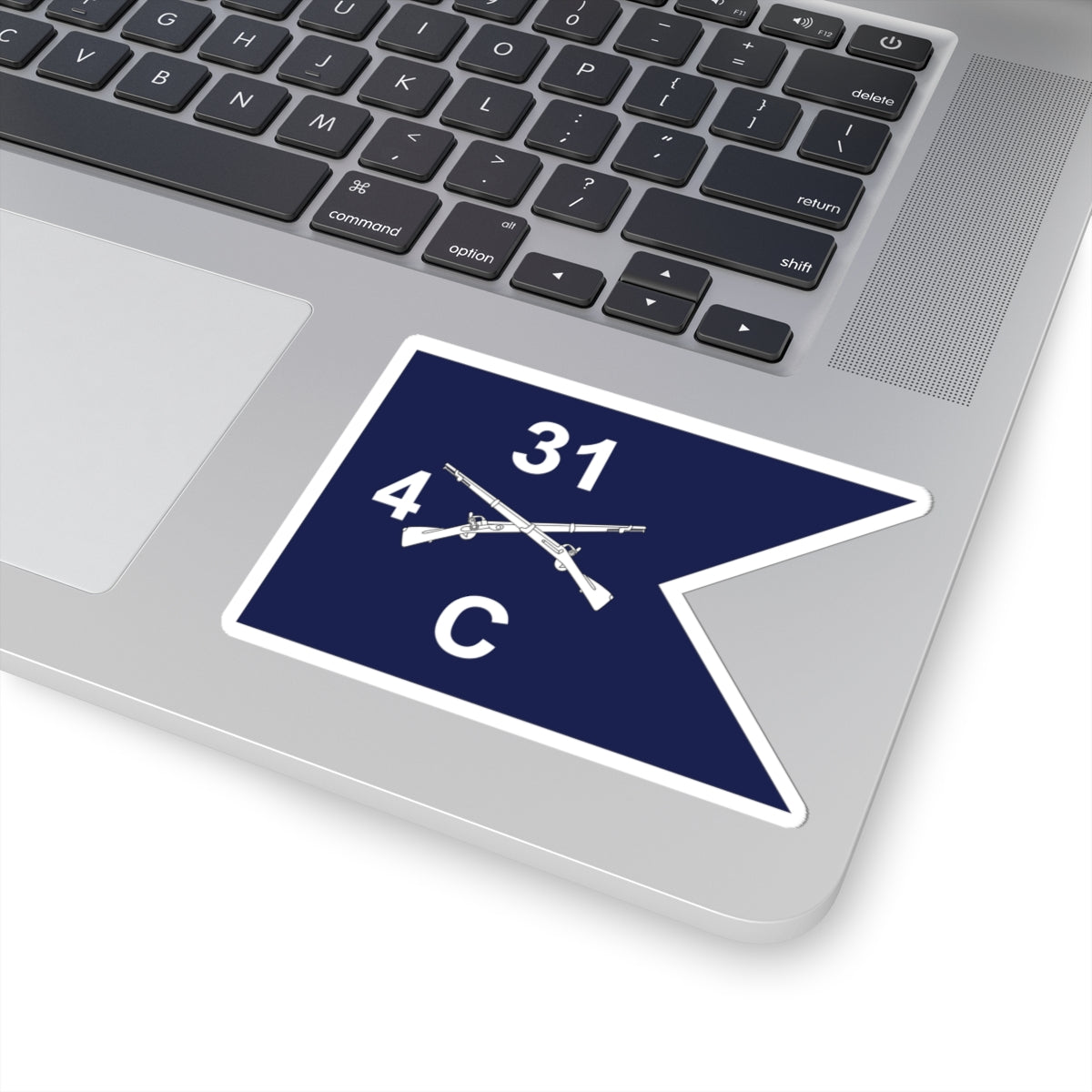 Kiss-Cut Stickers - Army - Charlie Company, 4th Battalion, 31st Infantry Regiment - Guidon X 300