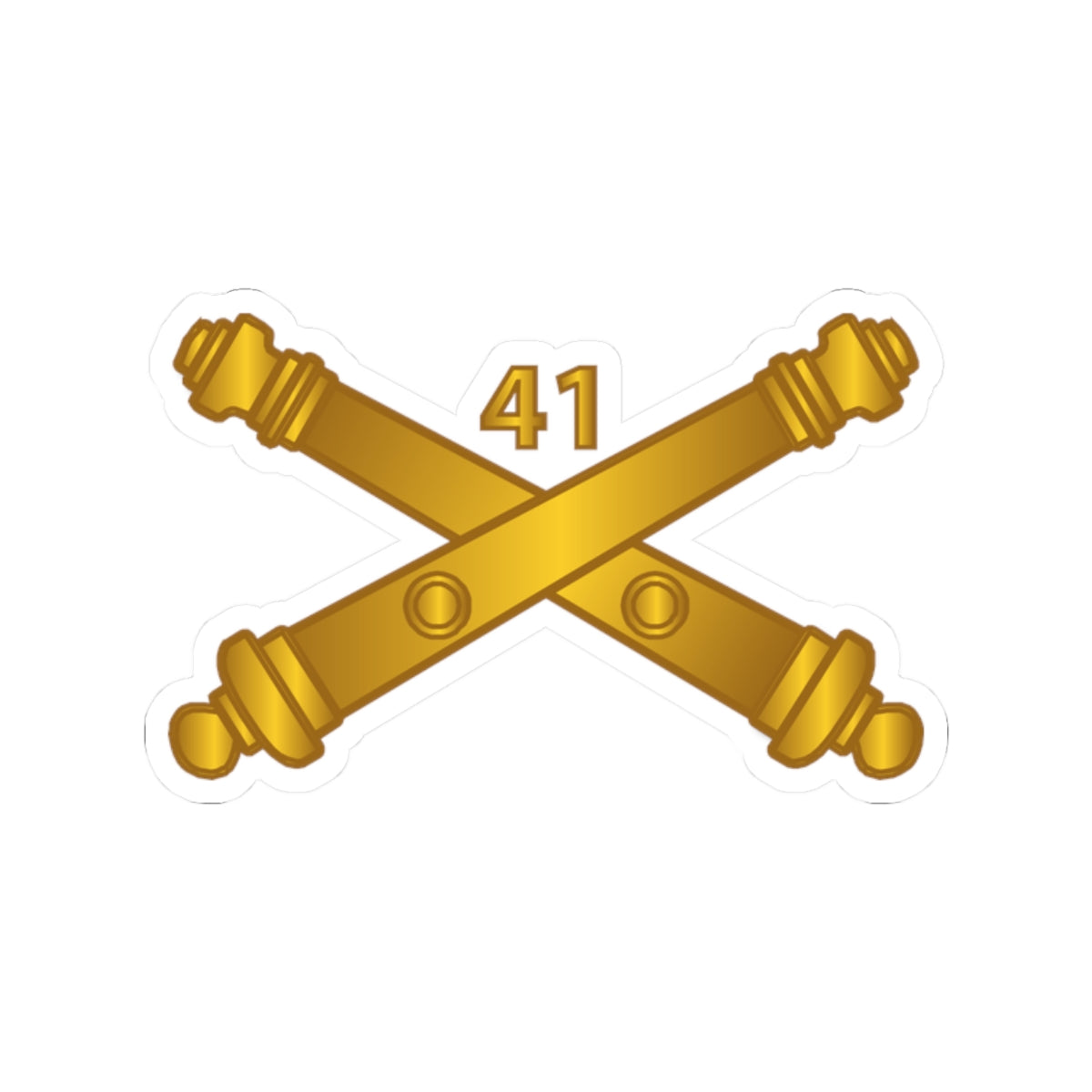 Kiss-Cut Stickers -  Army - 41st Artillery Regiment  w Branch X 300