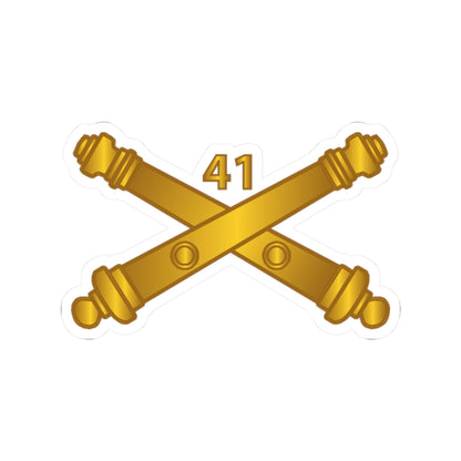 Kiss-Cut Stickers -  Army - 41st Artillery Regiment  w Branch X 300