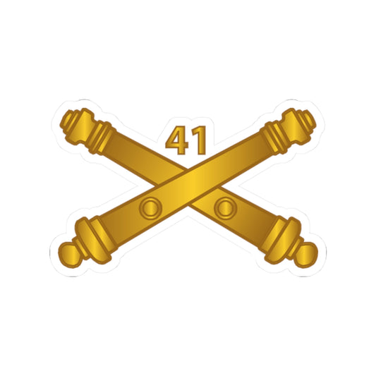 Kiss-Cut Stickers -  Army - 41st Artillery Regiment  w Branch X 300