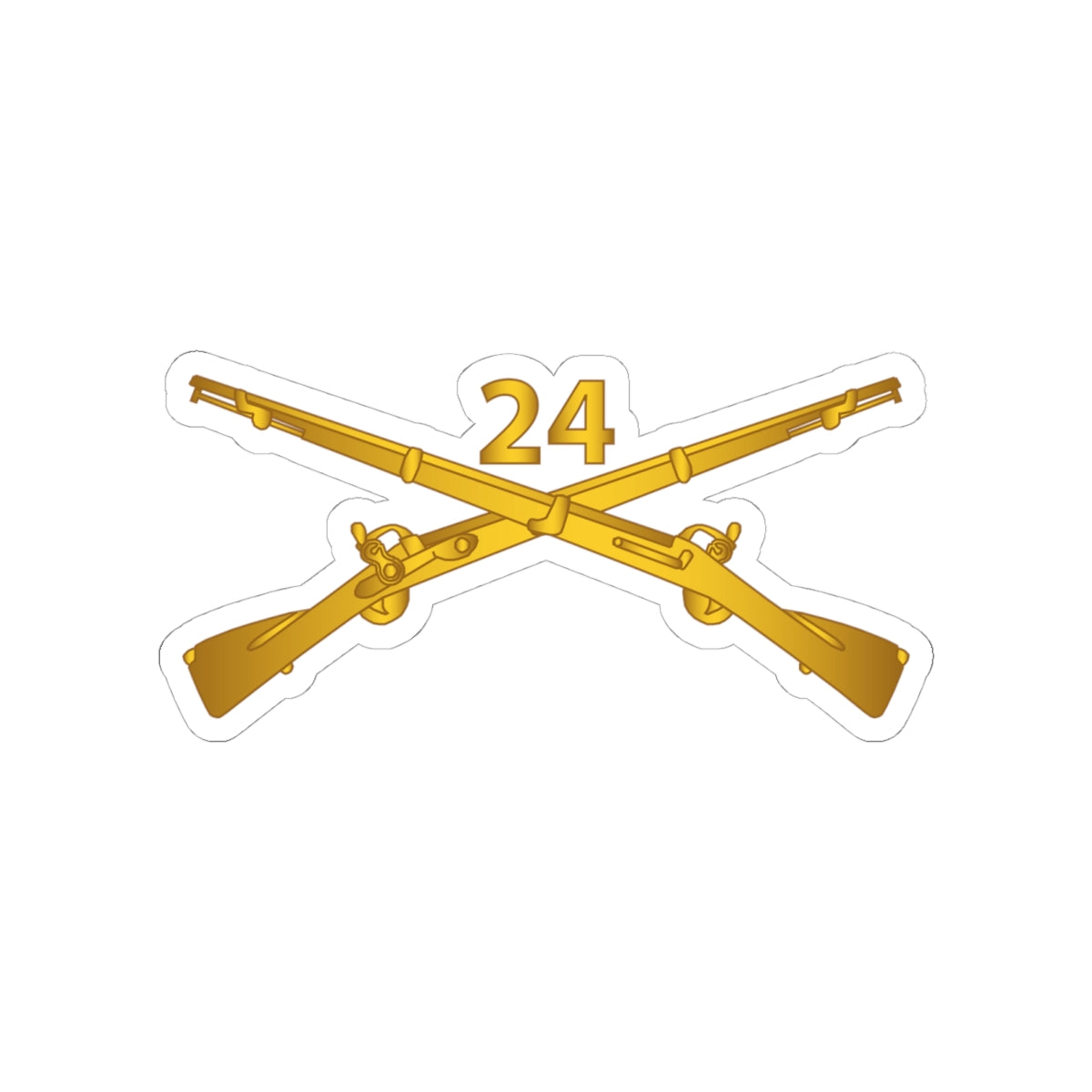 Kiss-Cut Stickers - Army - 24th Infantry Regiment Branch wo Txt