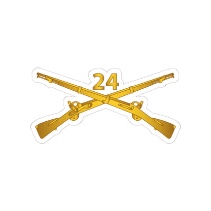 Kiss-Cut Stickers - Army - 24th Infantry Regiment Branch wo Txt