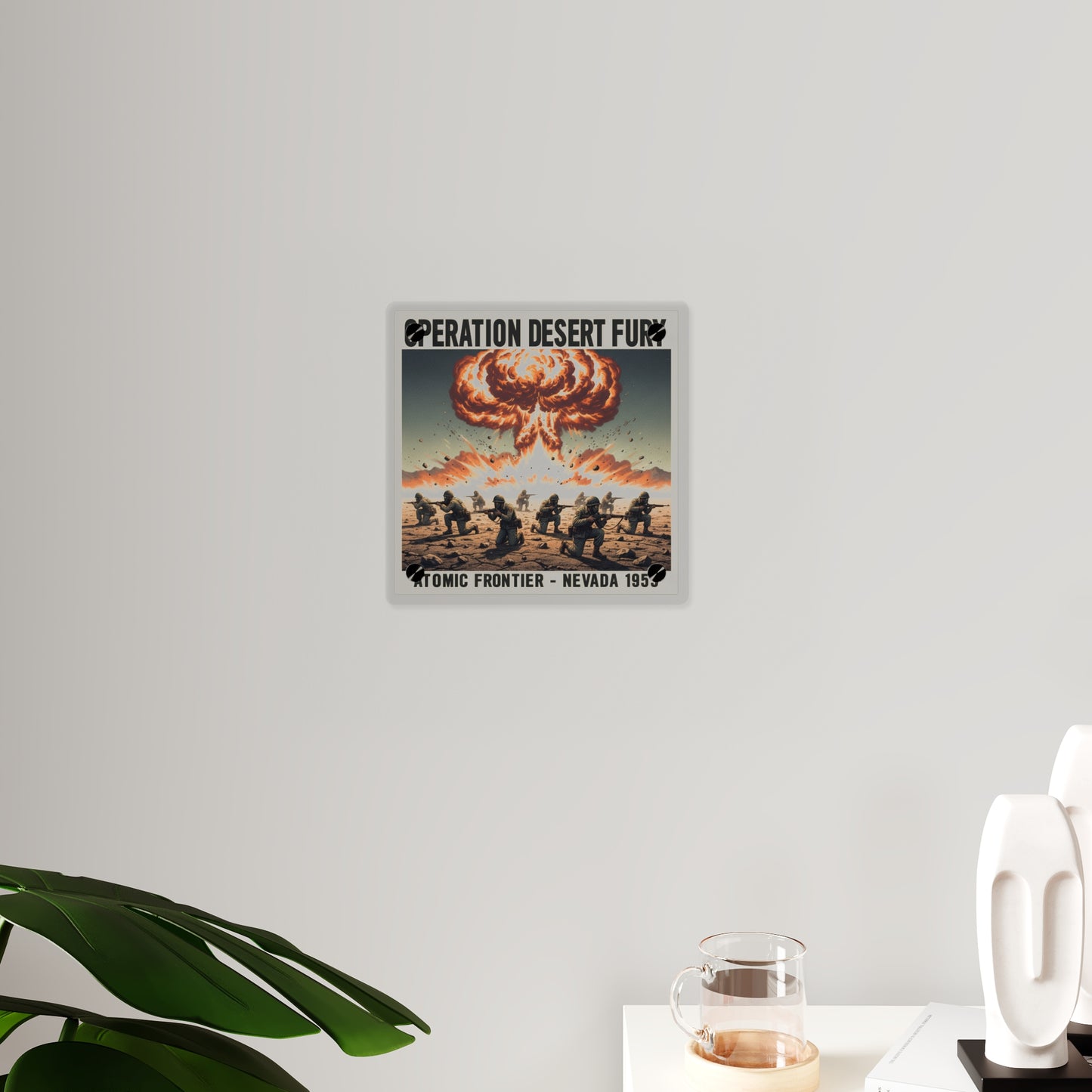 Acrylic Wall Art Panel - Atomic Testing in Nevada Desert Operation Fury