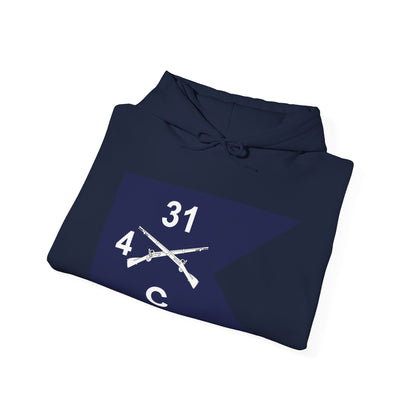Unisex Heavy Blend™ Hooded Sweatshirt - Army - Charlie Company, 4th Battalion, 31st Infantry Regiment - Guidon X 300