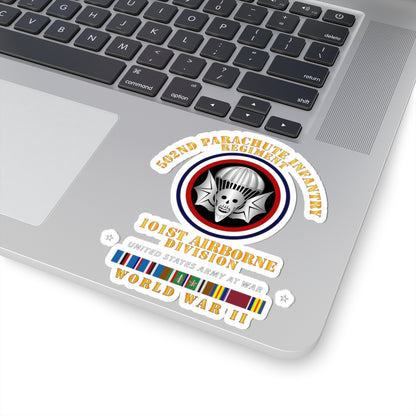 Kiss-Cut Stickers - Army  - 502nd PIR 101st Airborne Div - WWII w EUR SVC