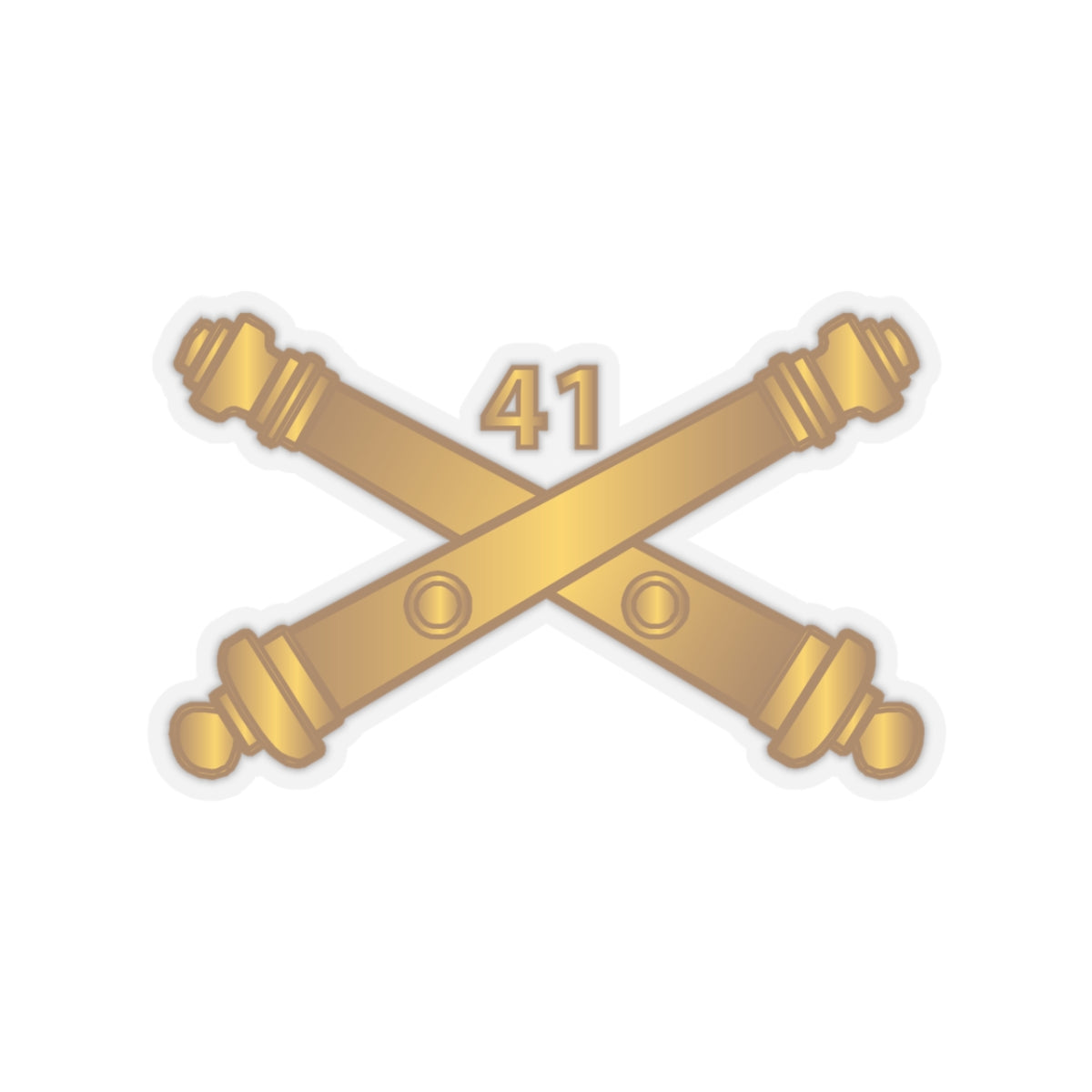 Kiss-Cut Stickers -  Army - 41st Artillery Regiment  w Branch X 300