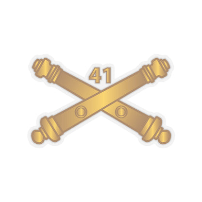 Kiss-Cut Stickers -  Army - 41st Artillery Regiment  w Branch X 300