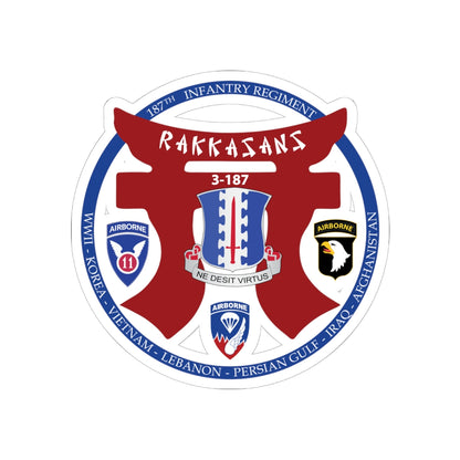 Kiss-Cut Stickers - 187th INF Regiment - Rakkasans - Special