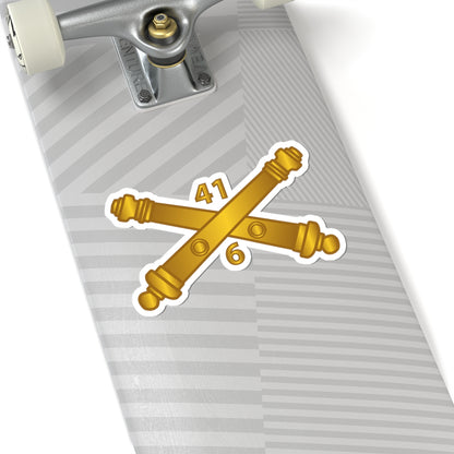 Kiss-Cut Stickers - Army - 6th Bn 41st Artillery  w Branch X 300