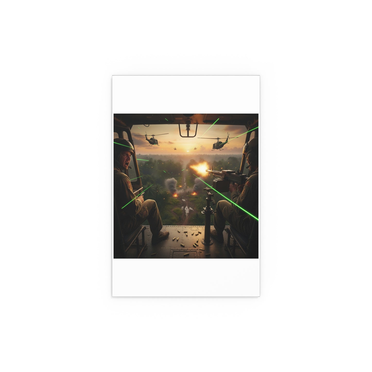 Indoor and Outdoor Silk Posters - VIetnam Hot LZ from Side Door