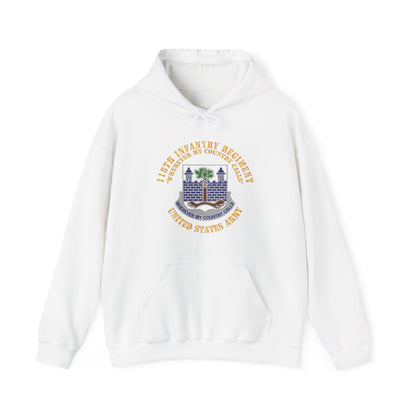 Unisex Heavy Blend™ Hooded Sweatshirt - Army -  118th Infantry Regiment - Wherever My Country Calls - US Army X 300