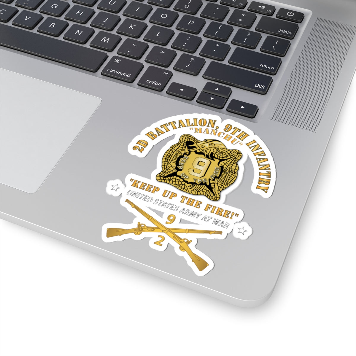 Kiss-Cut Stickers - Army - 2nd Bn 9th Infantry Regiment - Army At War w IN Branch