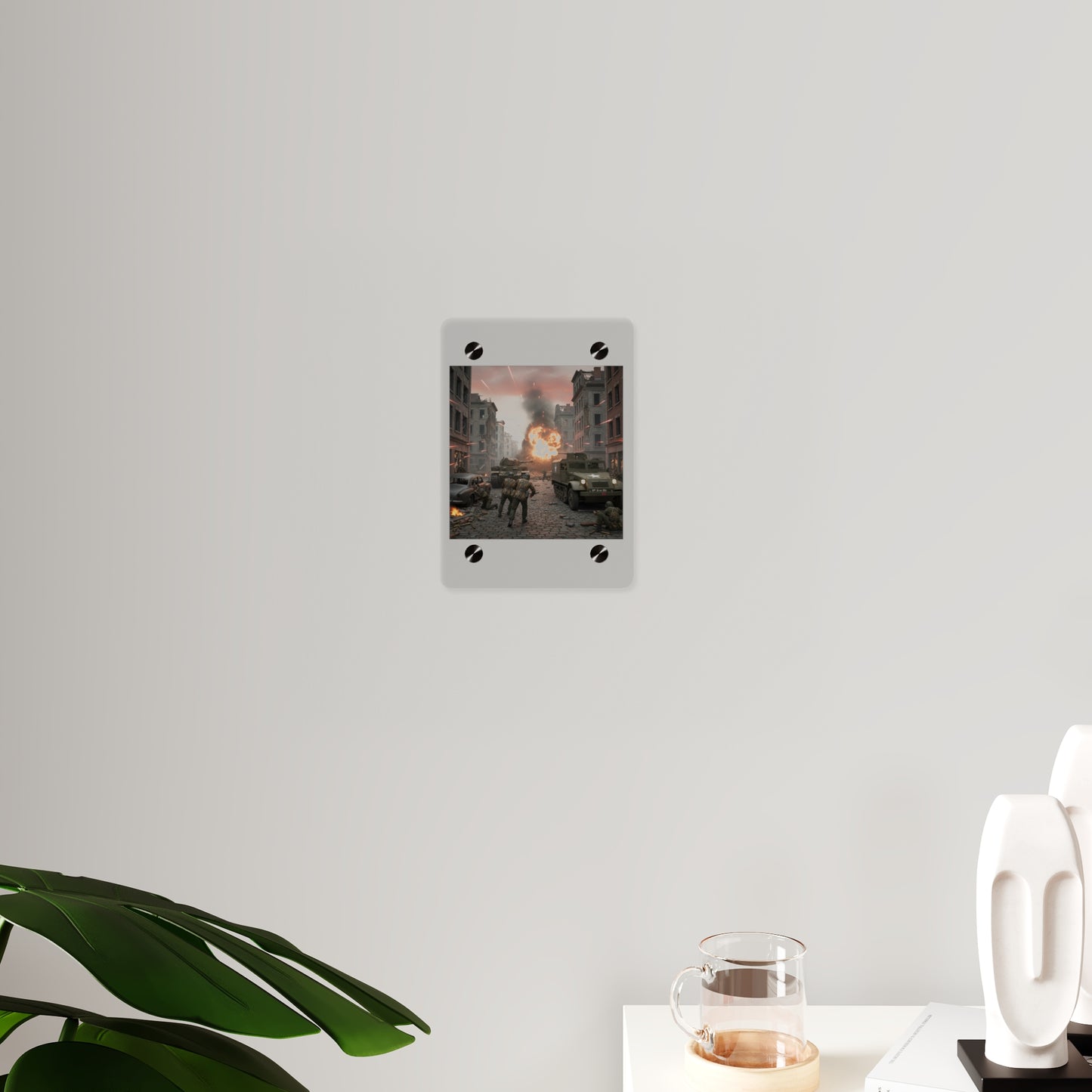 Acrylic Wall Art Panel - M3A1 - 9th Armor Division Attack - WWII