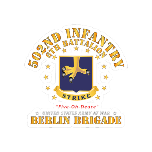 Kiss-Cut Stickers - Army - 6th Battalion 502nd Infantry - Berlin Brigade X 300