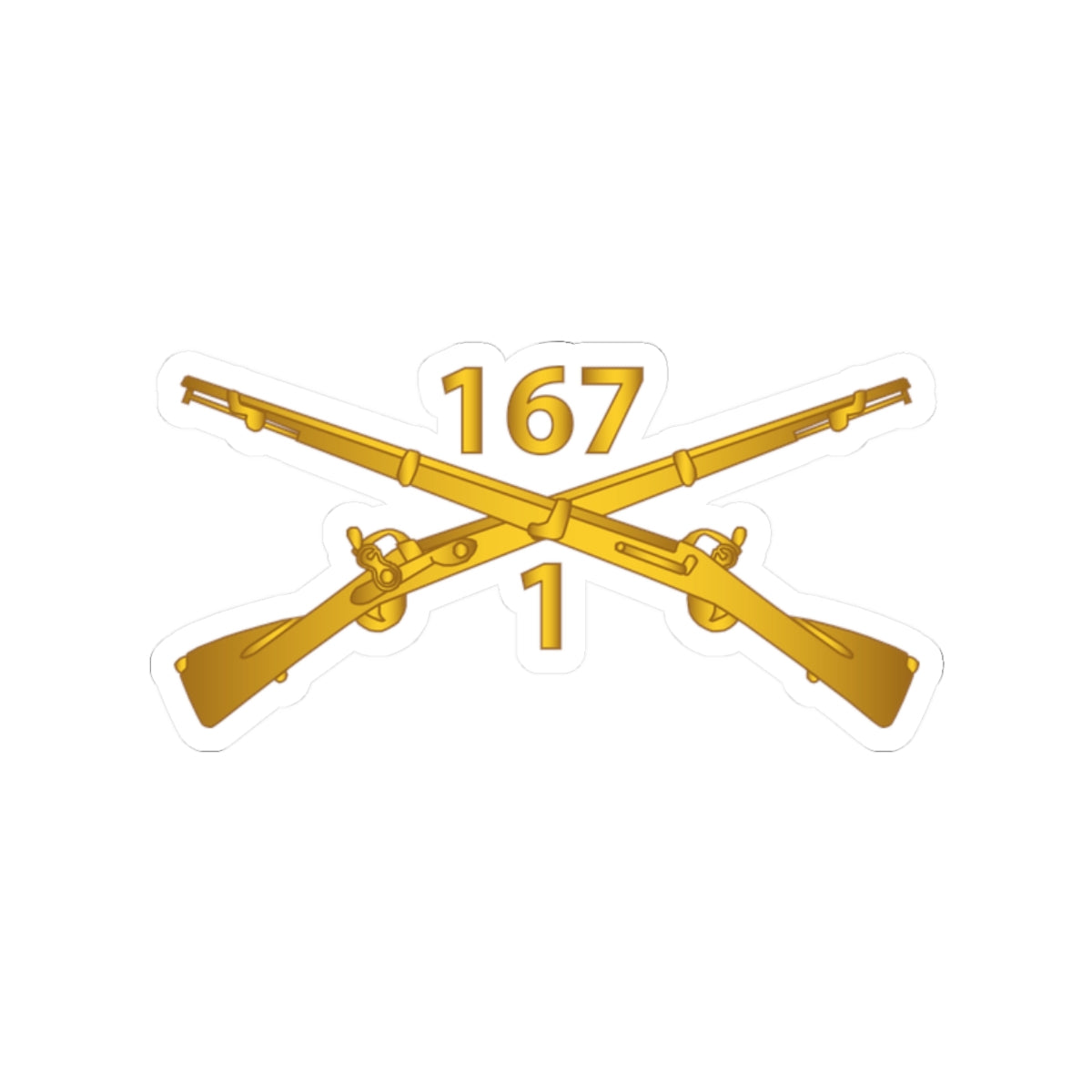 Kiss-Cut Stickers - Army - 1st Batalion, 167th Infantry Regiment - Inf Branch wo Txt X 300