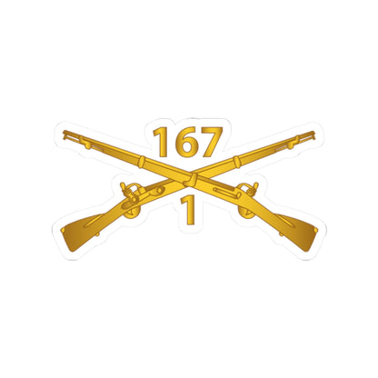 Kiss-Cut Stickers - Army - 1st Batalion, 167th Infantry Regiment - Inf Branch wo Txt X 300