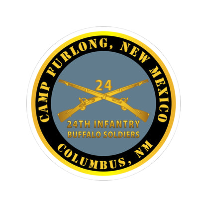 Kiss-Cut Stickers - Army -  Camp Furlong NM - Columbus NM w 24th Infantry Branch Buffalo Soldiers