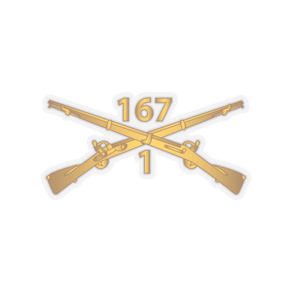 Kiss-Cut Stickers - Army - 1st Bn, 167th Infantry - Inf Branch wo Txt X 300