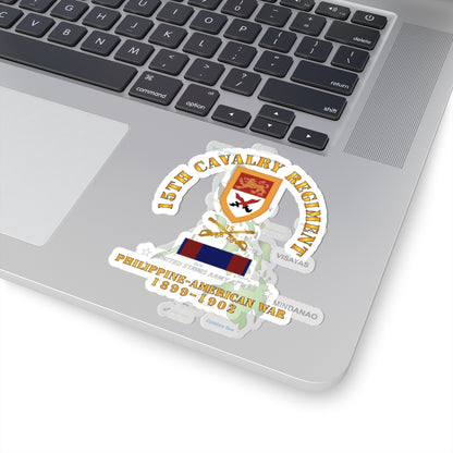 Kiss-Cut Stickers - Army - 15th Cavalry Regiment - Phil AMerican War w PHIL WAR SVC