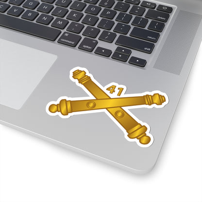 Kiss-Cut Stickers -  Army - 41st Artillery Regiment  w Branch X 300