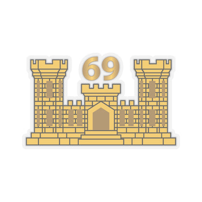 Kiss-Cut Stickers - Army - 69th Engineer Battalion - ENG Branch wo Txt X 300