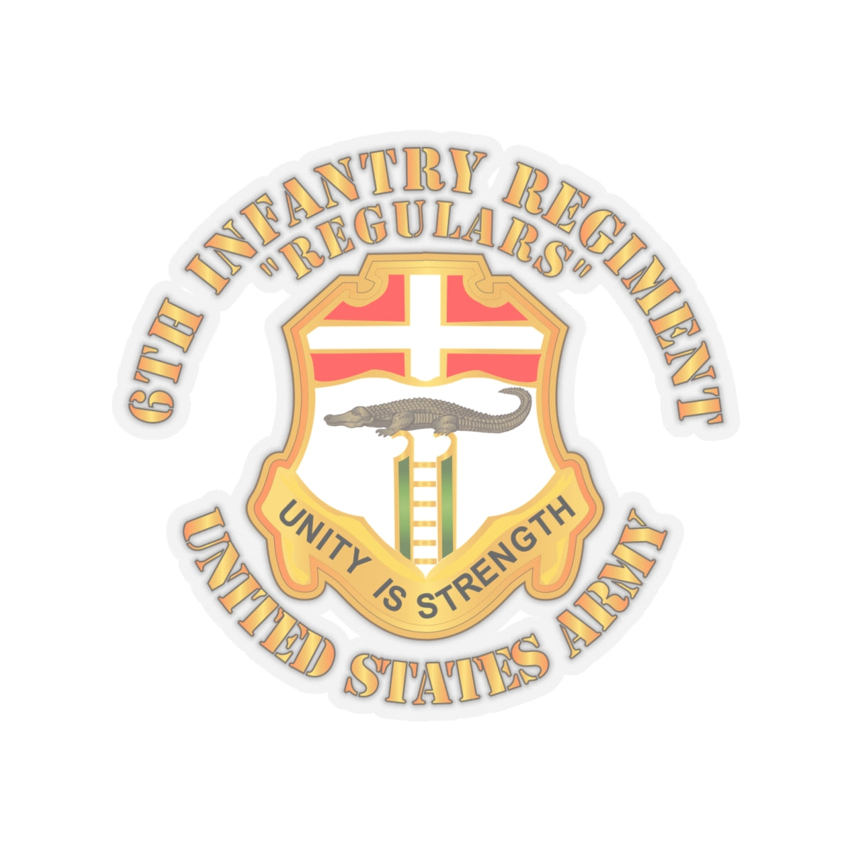 Kiss-Cut Stickers - Army - 6th Infantry Regiment - Regulars