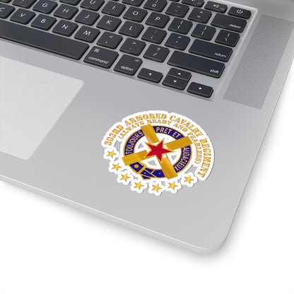 Kiss-Cut Stickers - Army - 303rd Armored Cavalry Regiment - DUI - Always Ready and Fearless X 300