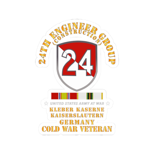 Kiss-Cut Stickers - 24th Engineer Group (Construction) - Kaiserslautern, Germany 1954 - 1972- w COLD WAR SVC X 300