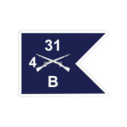 Kiss-Cut Stickers - Army - Bravo Company, 4th Battalion, 31st Infantry Regiment - Guidon X 300