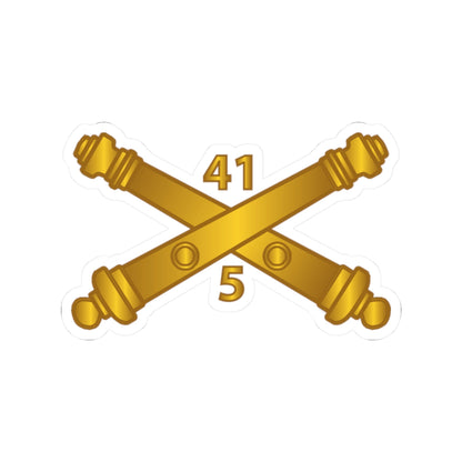 Kiss-Cut Stickers - Army - 5th Bn 41st Artillery  w Branch X 300