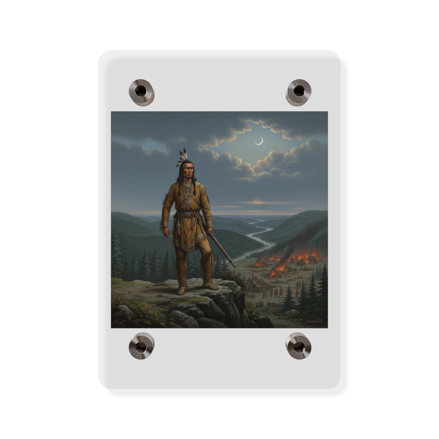 Acrylic Wall Art Panel - The Last Mohican
