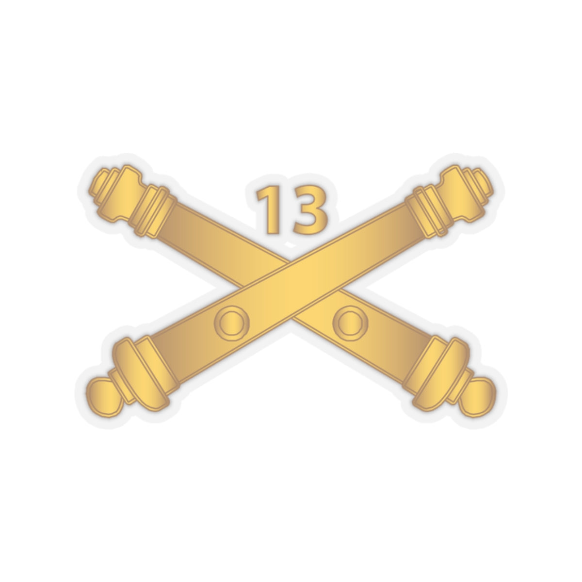 Kiss-Cut Stickers - Army - 13th Field Artillery Regiment - Arty Br wo Txt