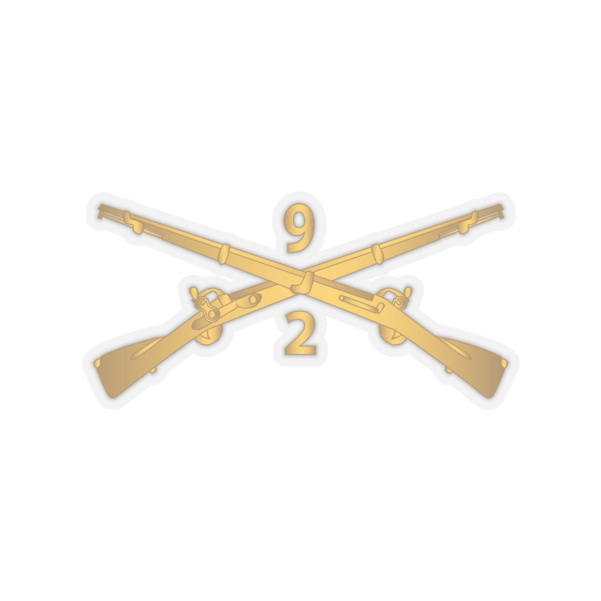 Kiss-Cut Stickers - Army - 2nd Bn 9th Infantry Regiment - Branch wo Txt X 300