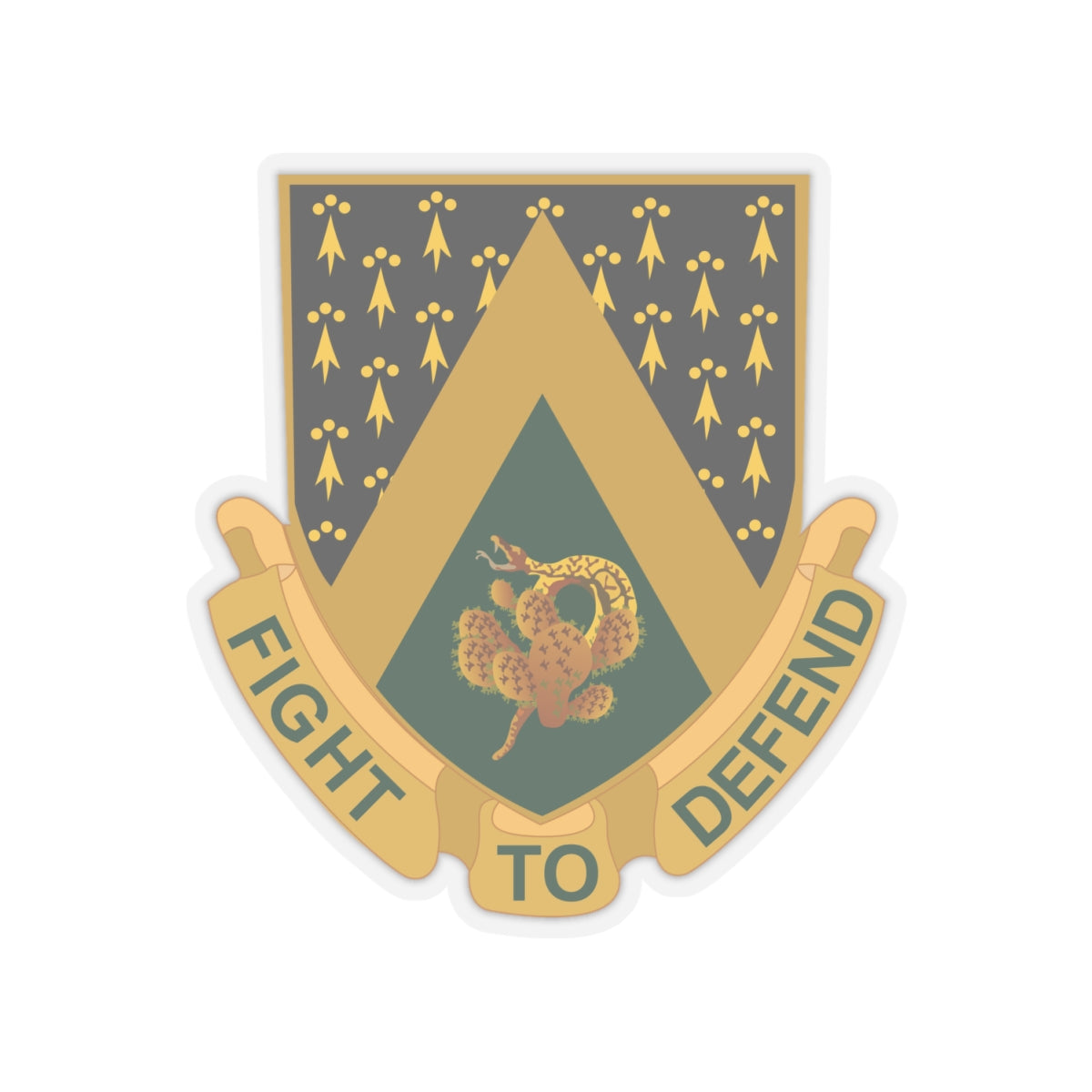 Kiss-Cut Stickers - Army  - 240th Cavalry Regiment DUI wo Txt X 300