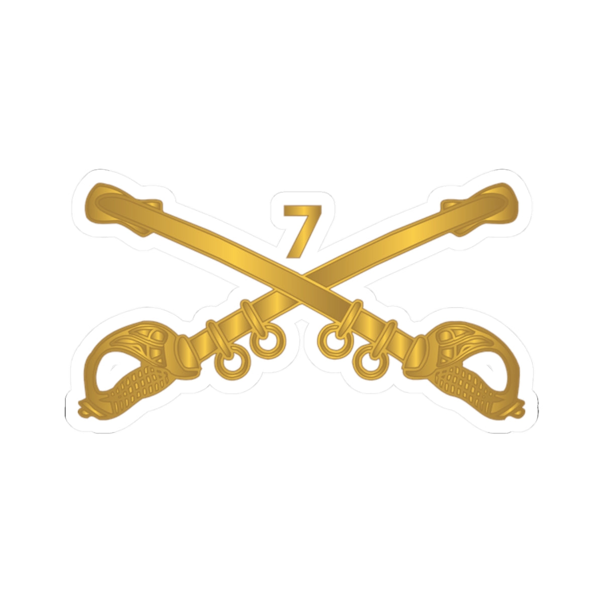 Stickers - Army 7th Cavalry Branch Kiss-Cut Stickers