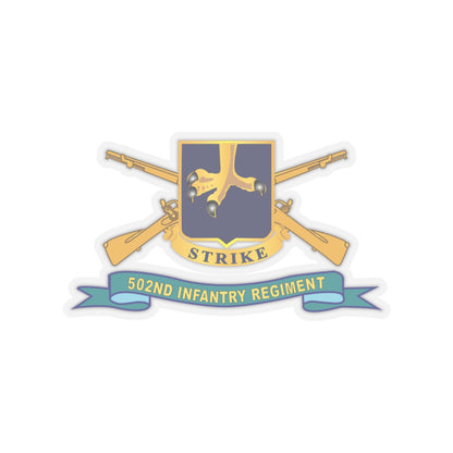 Kiss-Cut Stickers - Army - 502nd Infantry Regiment - DUI w Br - Ribbon X 300