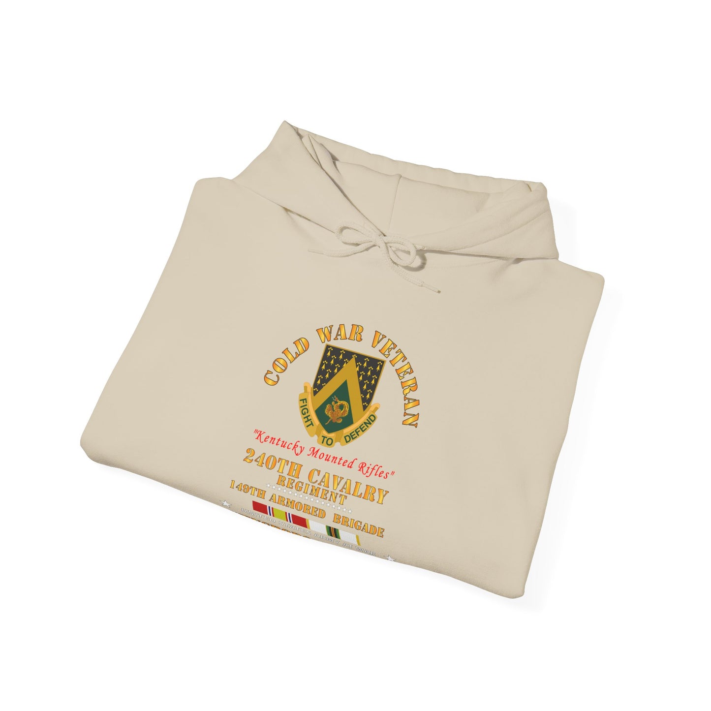 Unisex Heavy Blend™ Hooded Sweatshirt - Army - Cold War Vet -  240th Cavalry Regiment - Owensboro, Kentucky w COLD SVC