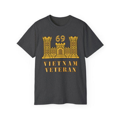 Unisex Ultra Cotton Tee - Army - 69th Engineer Battalion - ENG Branch - Vietnam Veteran X 300