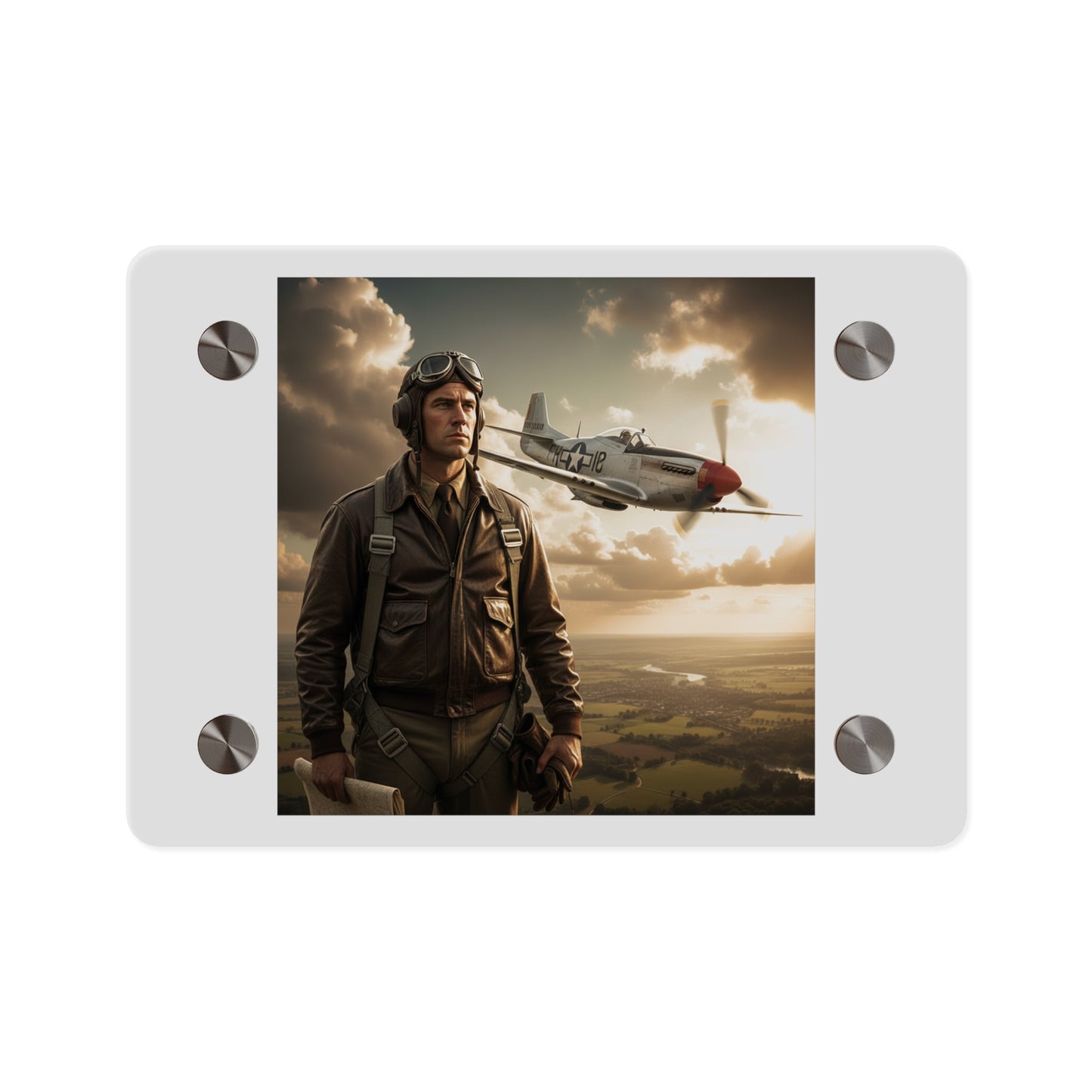 Acrylic Wall Art Panel - Army Air Corps Pilot