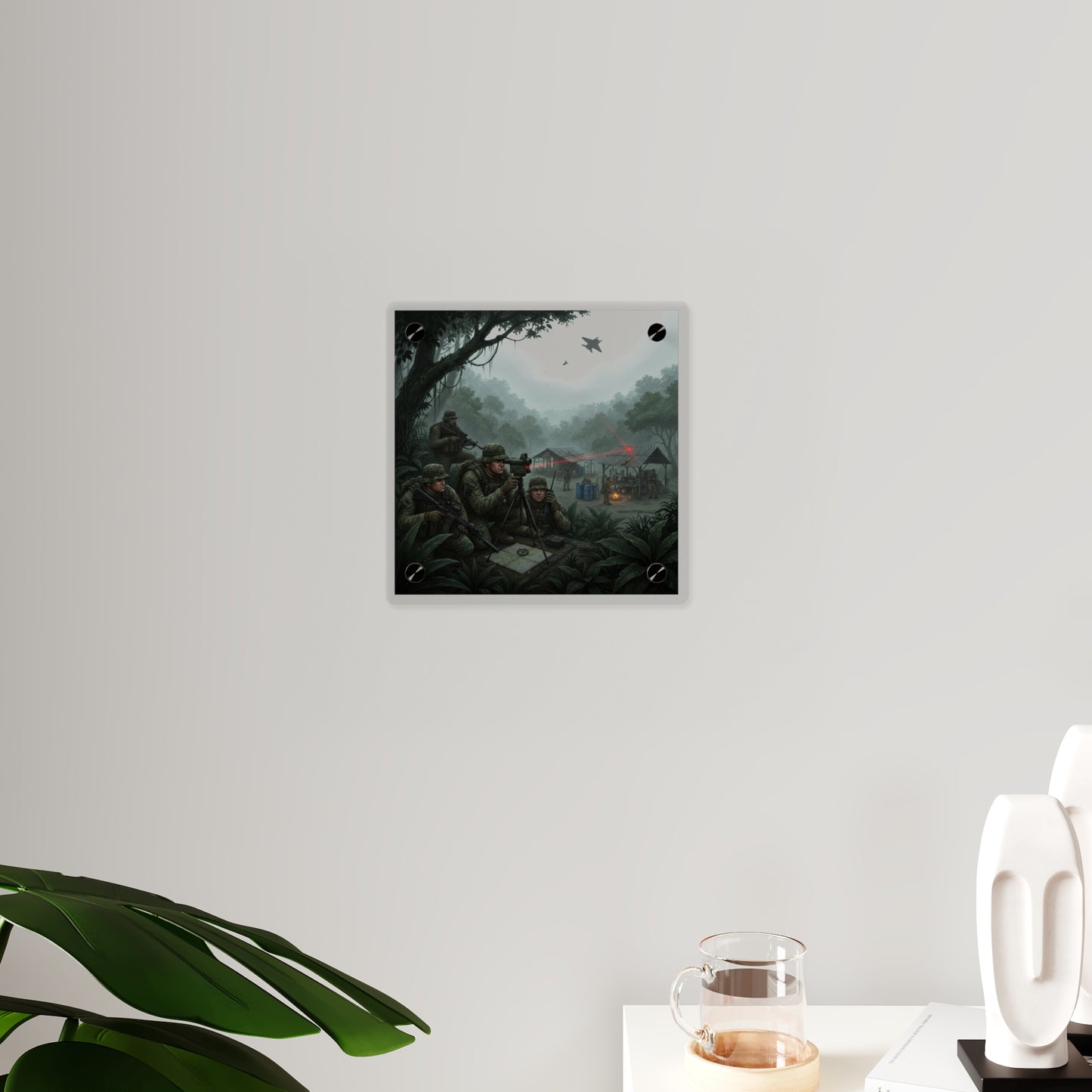 Acrylic Wall Art Panel - SOF Team Hitting a Jungle Drug Lab