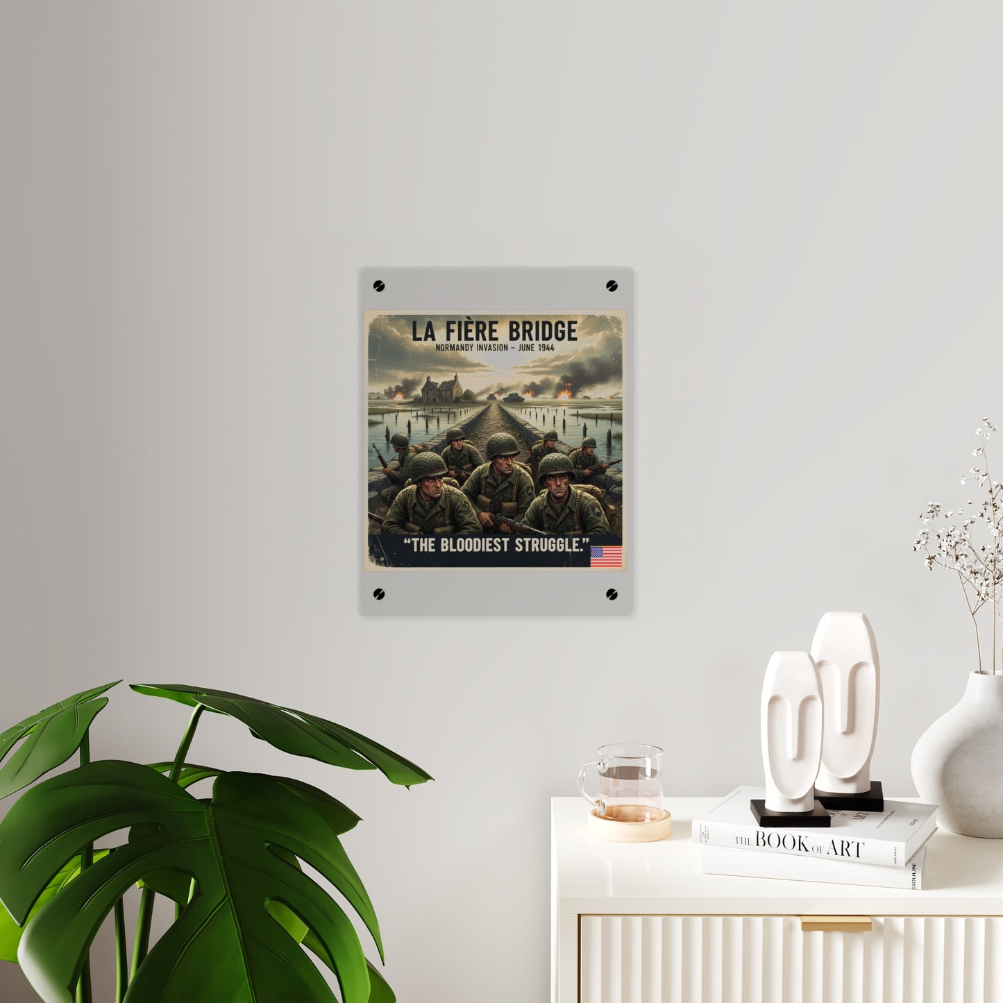 Acrylic Wall Art Panel - 82nd Airborne at the La Fière Bridge